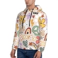 thumbnail image 2 of Hoodies for Men - flowers rainbow peace sign Long Sleeve Comfrt Men'S Fashion Hoodies & Sweatshirts, Sweatshirts for Men Hoodies Pullover Clothing Clothes with Pouch, 2 of 7