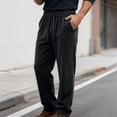 thumbnail image 2 of Yongwang Mens Big&Tall Corduroy Sweatpants Wide Leg Drawstring Elastic Waist Sweatpants Vintage Fashion Pants, 2 of 8