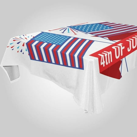 

Hyjoy 60x90 in Independence Day Rectangle Tablecloth Spill-Proof Polyester Table Cloth Table Cover for Kitchen Dining Picnic Holiday Party Decoration