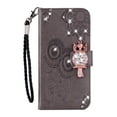 thumbnail image 6 of Dteck Case for OnePlus Nord N200 5G,Magnetic Bling Diamond Leather Card Holder Wallet Owl Pattern Case Kickstand Shockproof Protective Phone Cover with Wrist Strap,Gray, 6 of 7