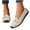Beige, variant on Eltusu Women Flat Shoes, Slip on Wedding No Slip Round Toe Loafer Shoes Dark Blue Size 5.5