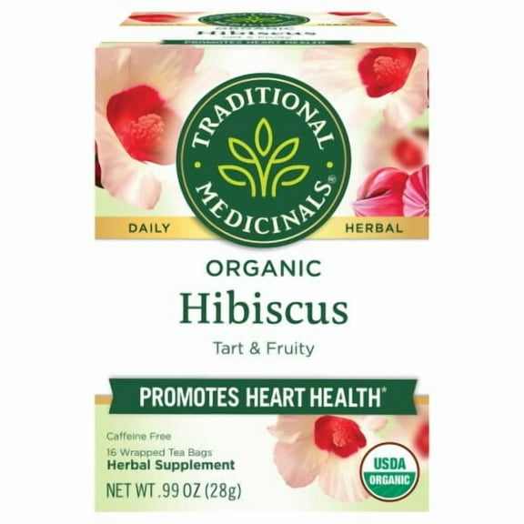 Traditional Medicinals Organic Hibiscus Tea 16 ct - Pack of 2