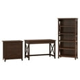 thumbnail image 1 of Bush Furniture Key West Writing Desk with Lateral File Cabinet and Bookcase in Cherry, 1 of 7