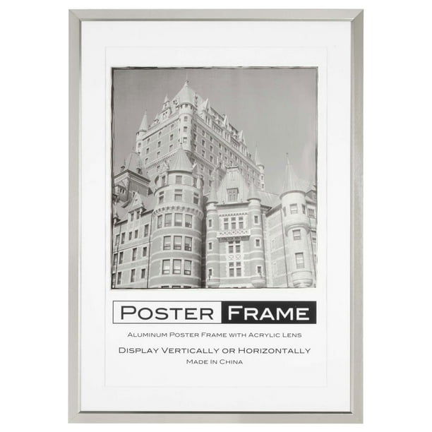 Matted Poster Frame For 24 X 36 Graphics, Includes 2 Colored Mat Boards