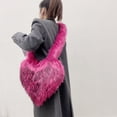 thumbnail image 4 of Bolso bandolera para mujer Bolso de compras de gran capacidad Bolso de invierno para niñas (rosa roja), 4 of 6