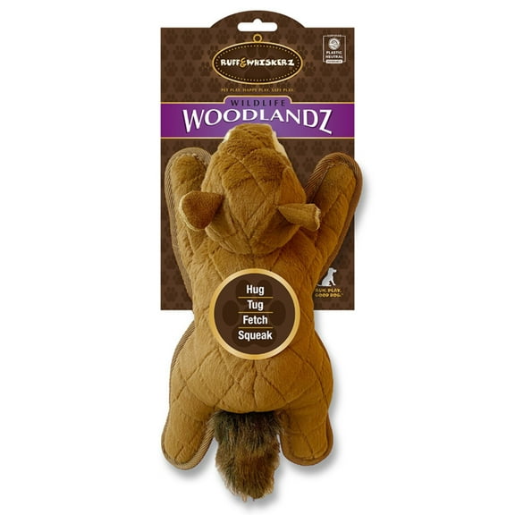 Ruff & Whiskerz Woodlandz Squirrel, Plush Dog Toy - KTR Group