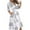 White, variant on Pisexur Womens Long Sleeve Maxi Dress Boho Chiffon Printed Collared Neck Long Robe Loose Spring Dresses