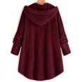 thumbnail image 2 of Chaquetas de mujer Ropa de abrigo de forro polar con osito de peluche con capucha, 2 of 3
