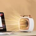 thumbnail image 2 of 2 in 1 Cooler & Heater Combo, Desk Electric Small Cooling Fan with Heater, 45° Tilt, Tip-Over and Overheat Protection, Air Circulator Fan for Indoor Use Home Room Office Bedroom, 2 of 5