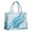 Blue White Gold, variant on Large Capacity Tote Bag,Teal Gold Marble Pattern Handbag Fashion Luxury Tote Bag,15.7"x13"x 5.1" Inches,Laptop Compatible