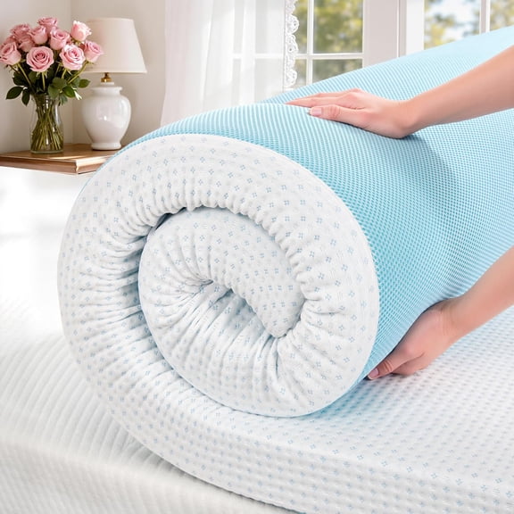 SyMax Queen Mattress Topper, High Density Memory Foam Bed Topper with Breathable Removable Cover Made from Bamboo, Medium Firm, 3 Inch