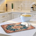 thumbnail image 6 of Dish Drying Mat Kitchen Counter Red Mandala Dishes Drainer Pad Absorbent Microfiber Reversible 16"x18", 6 of 7