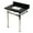 Black Granite / Polished Nickel, variant on Kingston Brass KVPK30KSQ0 Monarch 30" Black Granite Console Sink with Stainless Steel Legs (8-Inch, 3-Hole), Black Granite/Matte Black