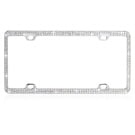 VALOR White Crystals Chrome Coating Metal Frame with Double Row Crystals