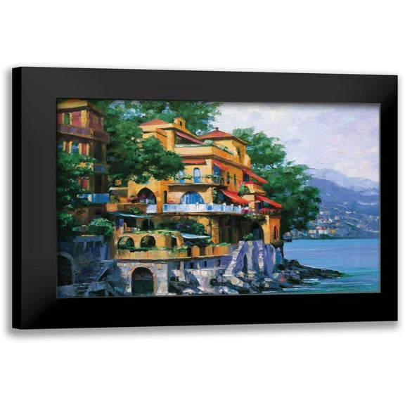 Behrens, Howard 14x11 Black Modern Framed Museum Art Print Titled - Portofino Villa