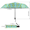 thumbnail image 3 of Cute Frogs with Big Eye Compact Sun Umbrella Windproof Travel Umbrellas for Rain Strong Portable UV Protection, 3 of 8