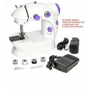 Sewing Machine, Portable Mini Multi-Functional Electric Tailoring Machine Hand-Locking Artifact For Beginners, Handheld Sewing Machine With Upgraded(White And Purple)