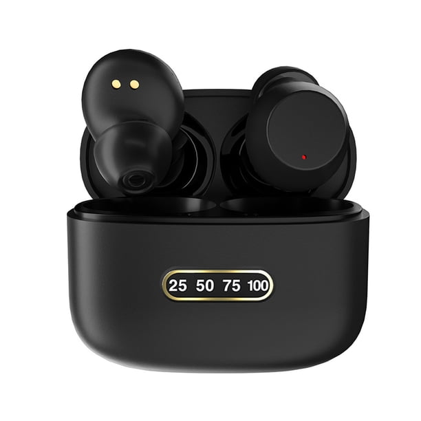 Matsuzay Auricular Bluetooth compatible con tapa de silicona Control táctil Auricular Auricular Negro Type2 NO2