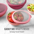 thumbnail image 5 of 12-Piece Plastic Mixing Bowls with Leak-Proof Lids Set - Microwave & Freezer-Safe Kitchen Mixing Bowls for Prep, Serving & Storage - Large Nesting Bowls (Blue Ombre), 5 of 7