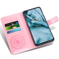 thumbnail image 2 of Case for OnePlus Nord Wallet Case Leather Premium PU Embossed Design Magnetic Closure Protective Cover with Card Slots for OnePlus Nord, Rose Gold, 2 of 5