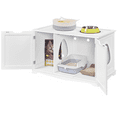 thumbnail image 3 of Renwick Wooden Cat Litter Box with Divider, White, 3 of 8