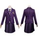 thumbnail image 1 of Miércoles Niñas Addams Enid Cosplay Disfraz Púrpura Uniforme Escolar Falda Trajes De Halloween Carnaval Fiesta Traje Para Niños Adut, 1 of 3