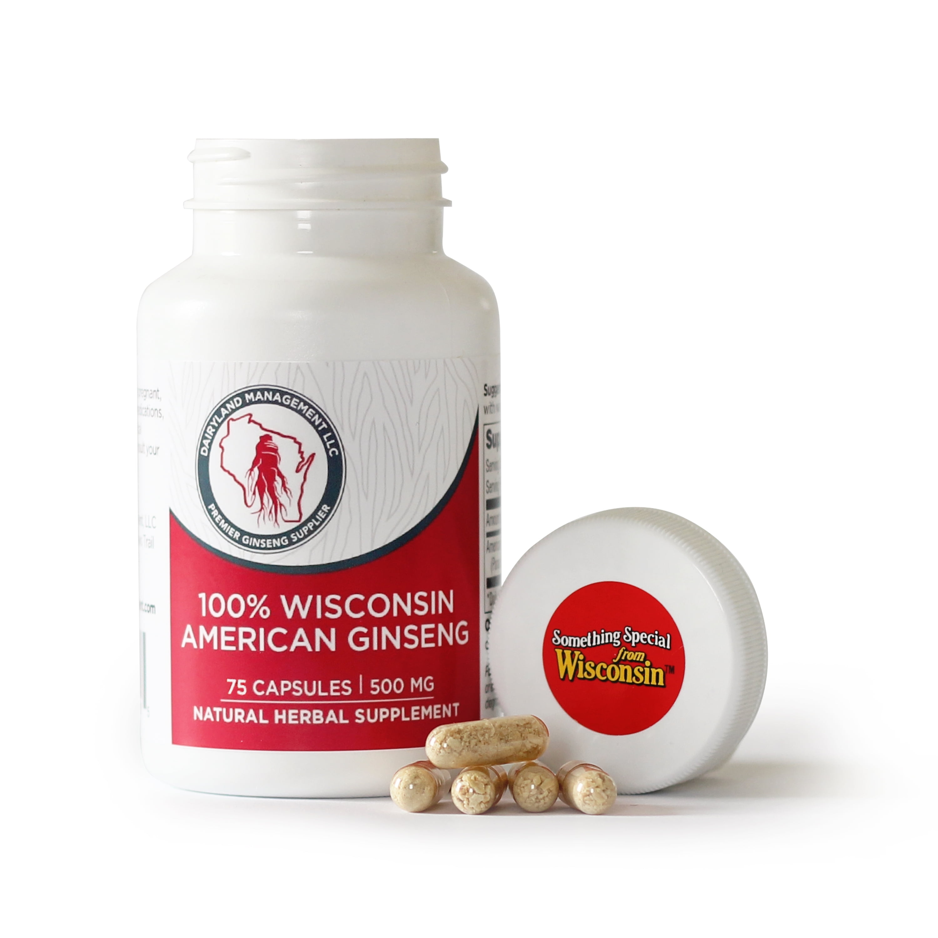 American Ginseng Capsules (75 Count) Authentic Ginseng, Energy Booster