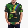 thumbnail image 3 of Balery St. Patrick's Day4 Printed Men’s Short Sleeve Polo Shirt, Midweight Men's Shirt,Golf Polo shirts -X-Large, 3 of 9