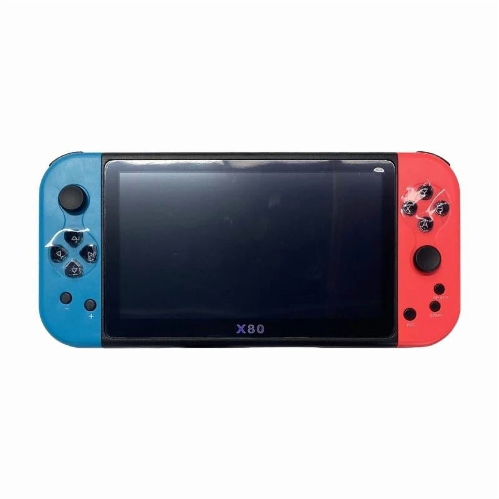 Cloud Portable Gaming Console, X80 7-inch 16GB 10000 Nostalgic Games Support High Defination Out