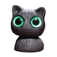 thumbnail image 2 of Estatua de gato en miniatura para mascota de té, adorno de gato de ojos grandes, obra de arte moderna de Kungfu Ojos verdes, 2 of 9