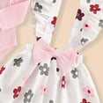 thumbnail image 4 of Zshosam Baby Girl Outfits Baby Girl Clothes Fall Winter Outfits Cute Print Infant Romper Suspender Skirt Set Size 12 18 Months,(White 12-18 Months), 4 of 4