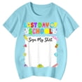 thumbnail image 4 of Y-Sunset Kids Last Day of School Autograph T-Shirt, Boys Girls Funny "Sign My Shirt" Graduation Short Sleeve Tee, Preschool Elementary School Graduation Memory Shirt(Sky Blue/2-3 Years), 4 of 5
