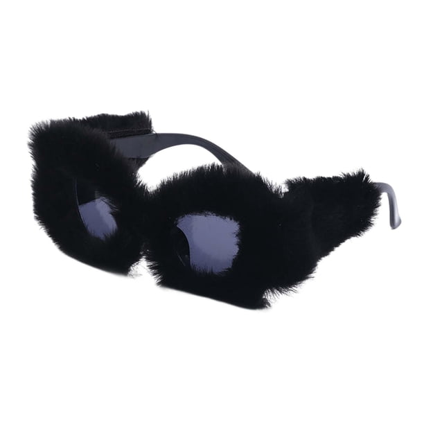 Gafas de sol de felpa para mujer perfecl negro