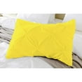 thumbnail image 2 of 2 Piece Pinch Pleated Solid Yellow European Pillow Shams, (European 16X16 Pillow Cover), 100% Egyptian Cotton, 800 Thread Count, European Size, 2 of 3