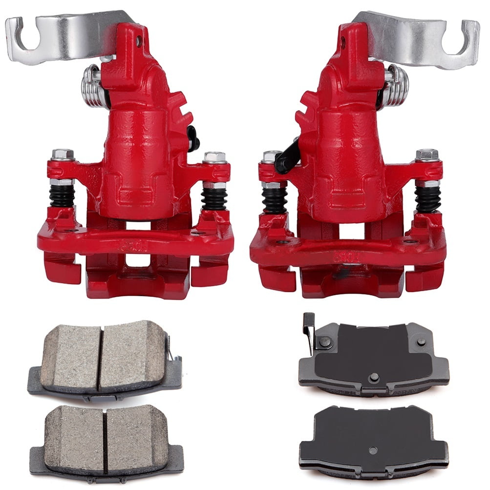 CCIYU Brake Caliper with Pads,Rear 2 PowderCoated Caliper & 4 Quiet