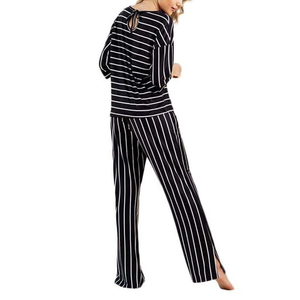 Plus Size 2PCS Women Winter Long Sleeve Pajama Sets Loose