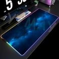 thumbnail image 4 of Alfombrilla de ratón RGB para videojuegos, cielo estrellado, alfombrillas para ratón espacial, alfombrillas para jugador LED grandes, almohadillas para teclado XXL, alfombrilla luminosa para escritori, 4 of 5