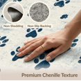 thumbnail image 6 of ODIKA 2'x3' Washable Accent Rug Pet Friendly, Bedside Mat Print Vintage Distressed Track Motif Patterned Tossed Bone Border for Bedroom, Nursery, RV, 6 of 7
