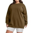 thumbnail image 2 of Plus Size Sweatshirts for Women Oversized Hoodless Fleece Crew Neck Long Sleeve Tops Loose Fall Outfits Winter Clothes Sweatshirt, 2 of 7