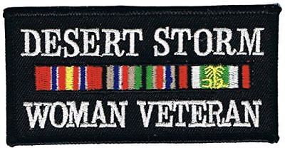 Embroidered Patch Gulf War Desert Storm Service Ribbon NEW with text 