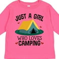 thumbnail image 4 of Inktastic Just a Girl Who Loves Camping Girls Long Sleeve Toddler T-Shirt, 4 of 5