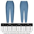 thumbnail image 2 of Pantalones recortados de moda para mujer Pantalones de pierna ancha con bolsillos cómodos (Azul XL) FLhrweasw Para estrenar, 2 of 9