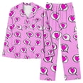 thumbnail image 2 of Tidyack,Women's Valentine's Pajama Set, Soft Cotton Blend, Side Pockets + Adjustable Straps, Floral Print Design, For Daily Relaxation, Sleepwear, Comfortable Home Wear, Nightwear, Lounge Gear\, 2 of 9