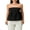 Black, variant on Rdhnmea Women Peplum Strapless Tube Top Pleated Solid Flowy Bandeau Tank Tops Y2K Sleeveless Smocked Back Summer Tube Tops Party Clubwear Streetwear