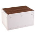 thumbnail image 1 of Caja plegable de plástico, caja de almacenamiento plegable, organizador para acampar de 36L, contenedores de almacenamiento plegables, claridad notable, 1 of 8