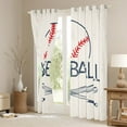 thumbnail image 3 of Homewish Cartoon Baseball Player Blackout Curtains Set of 2 (52x84 Each), Vintage Sports Window Curtains, Teens Kids Boys Girls Curtains and Drapes, Curtains and Drapes Decor, 3 of 6