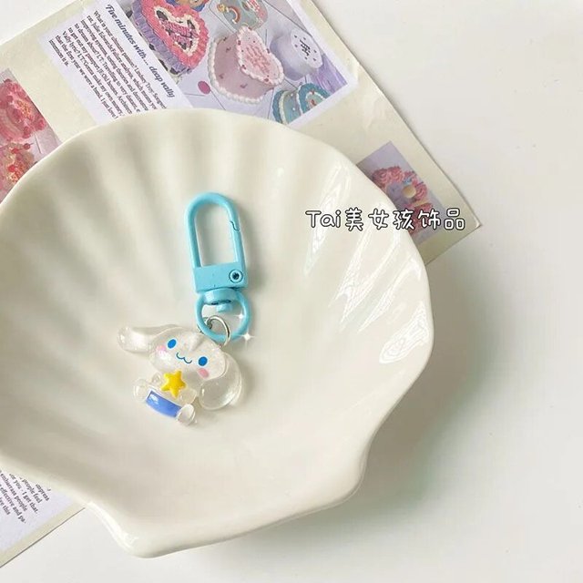 Sanrio-Llavero Original para bolso de pareja, colgante de Hello Kitty, caja de Airpods de coche, accesorios de joyería para teléfono, 6 uds.