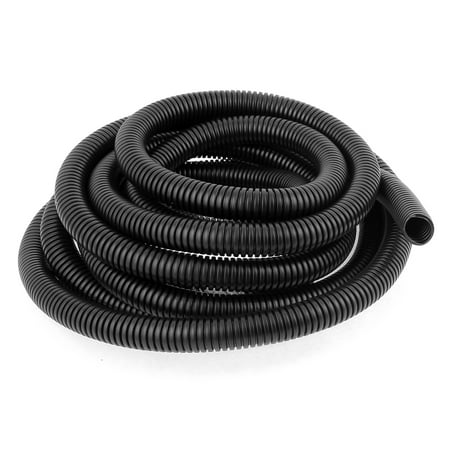 Black Flexible Corrugated Hose Tubing 14.5x18.5mm 3.8M Long for Pond Pump