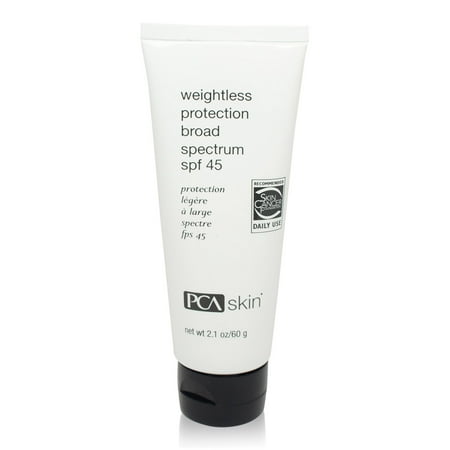 PCA Skin Weightless Protection Moisturizing Facial Sunscreen, SPF 45, 2.1