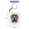 thumbnail image 5 of Watercolor Drip Great Dane Pop Art Colorful Portrait Artwork Acrylic Keychain Danes Dog Lover Gifts Collar Charm Tag Keyring - 01009, 5 of 5
